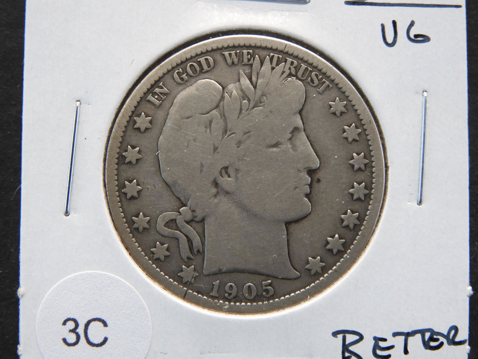 1905-O Barber 50c.  VG.  Better Date. (1 of 3)