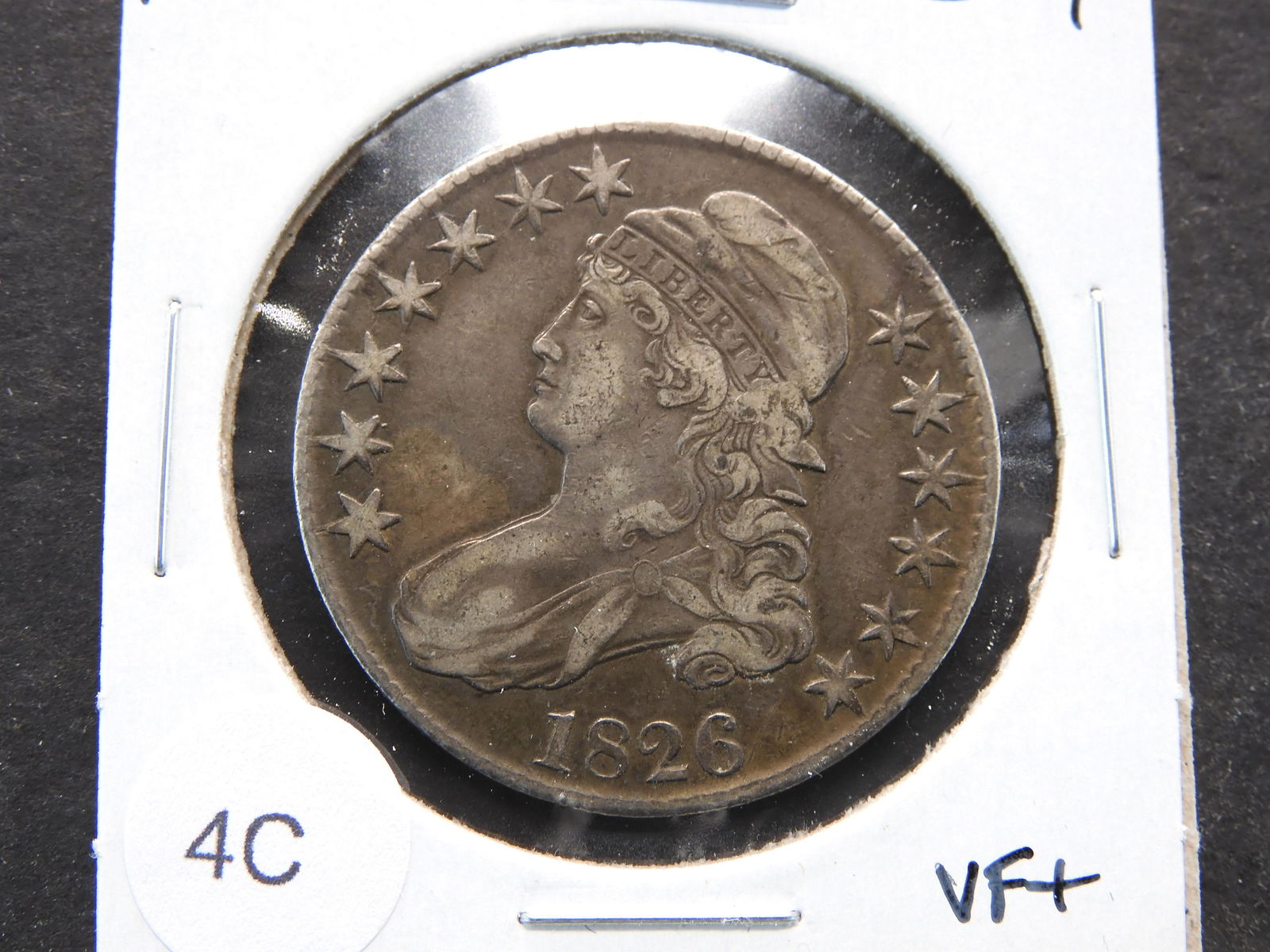 1826 Bust 50c.  VF+. (1 of 3)