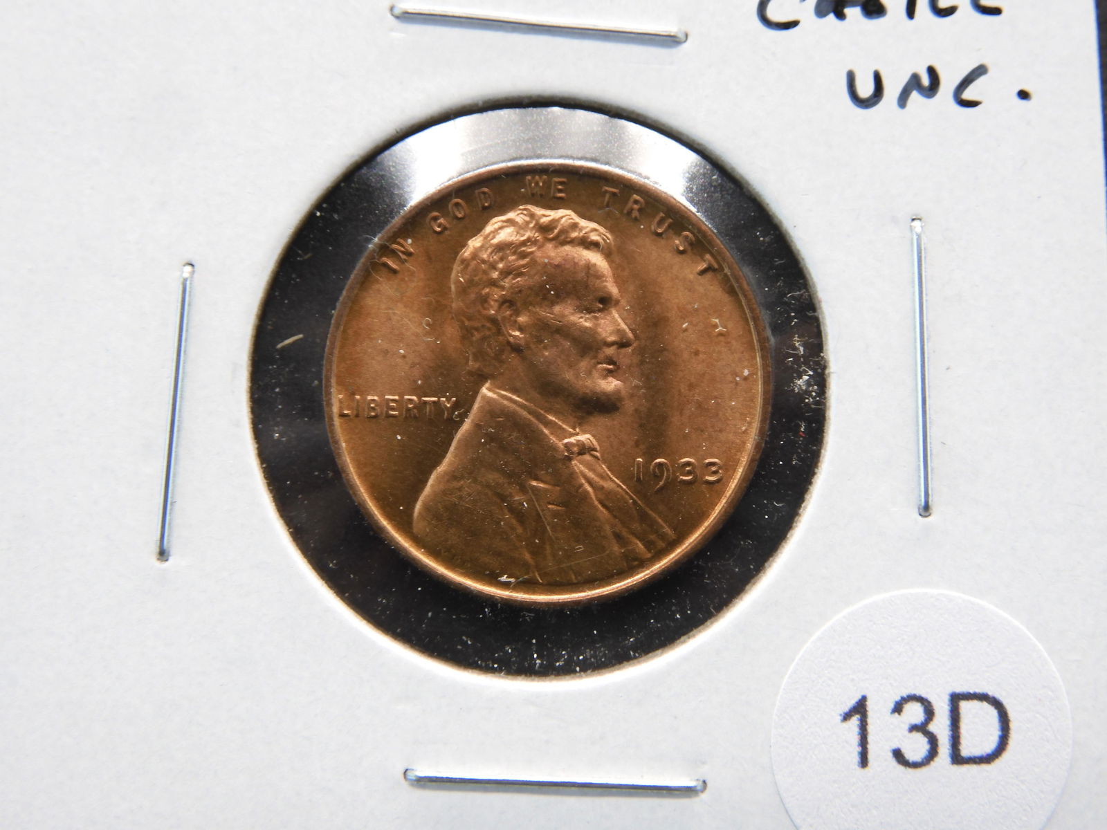 1933 Lincoln 1c.  Choice UNC. (1 of 3)
