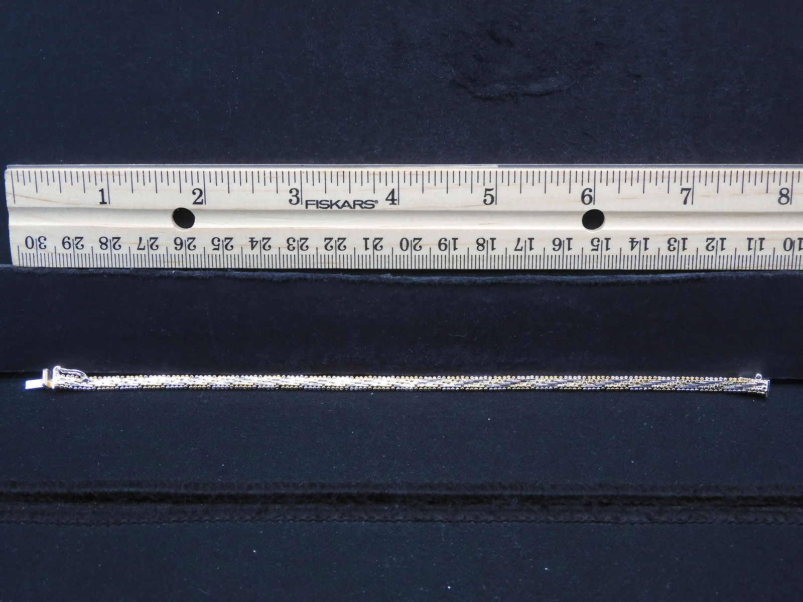 Ladies Stamped 925 Italy Sterling Silver 7 1/2" Two (1 of 5)