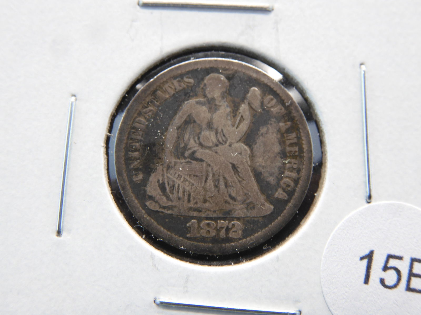 1872 Seated 10c.  Fine. (1 of 2)
