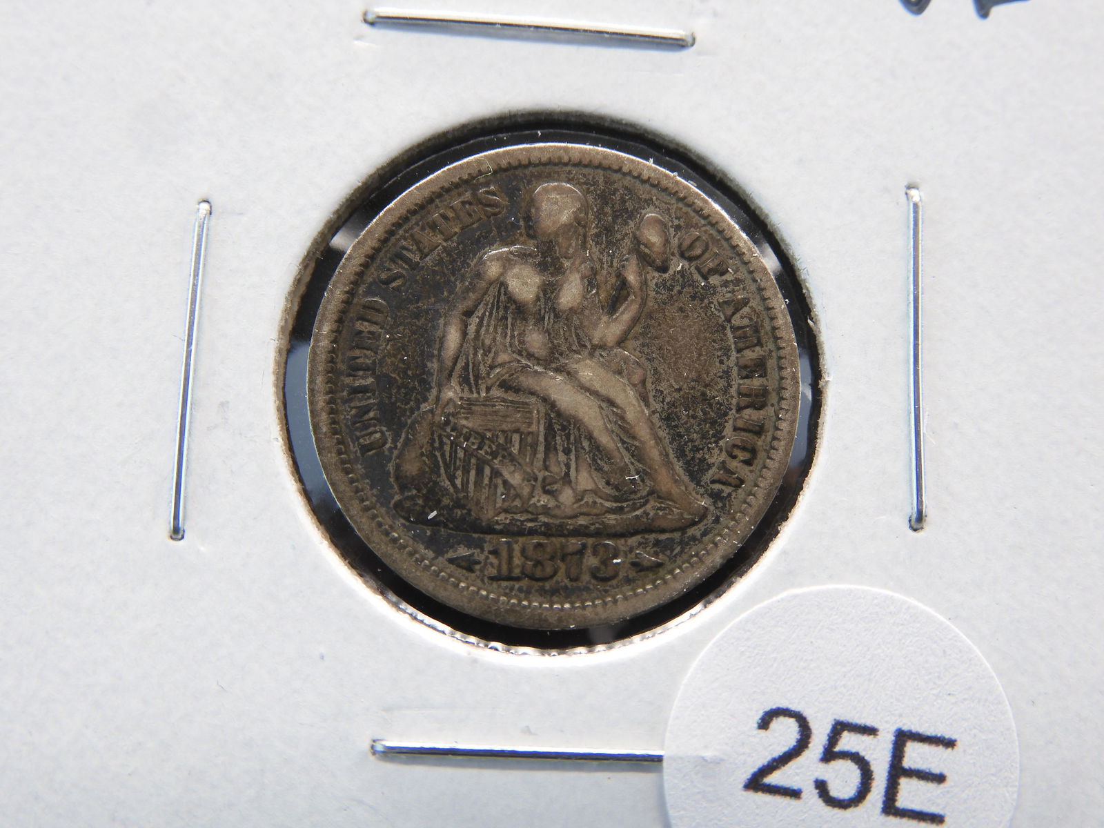 1873 Seated 10c.  VF. (1 of 3)