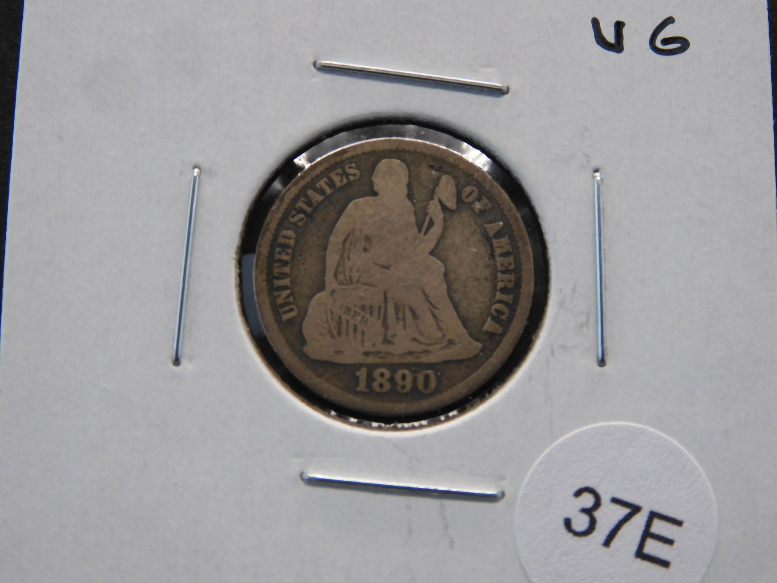 1890-S Seated 10c.  VG. (1 of 3)