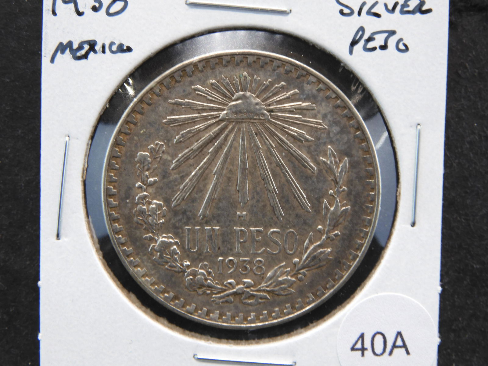 1938 Mexico Silver Peso. (1 of 3)