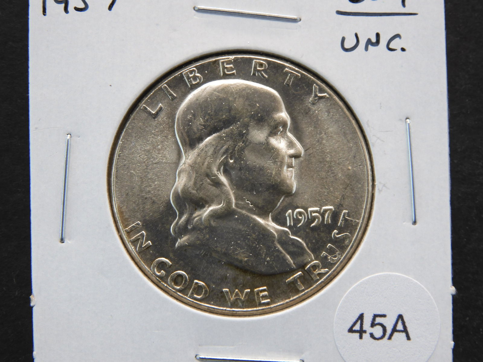 1957 Franklin 50c.  UNC. (1 of 3)