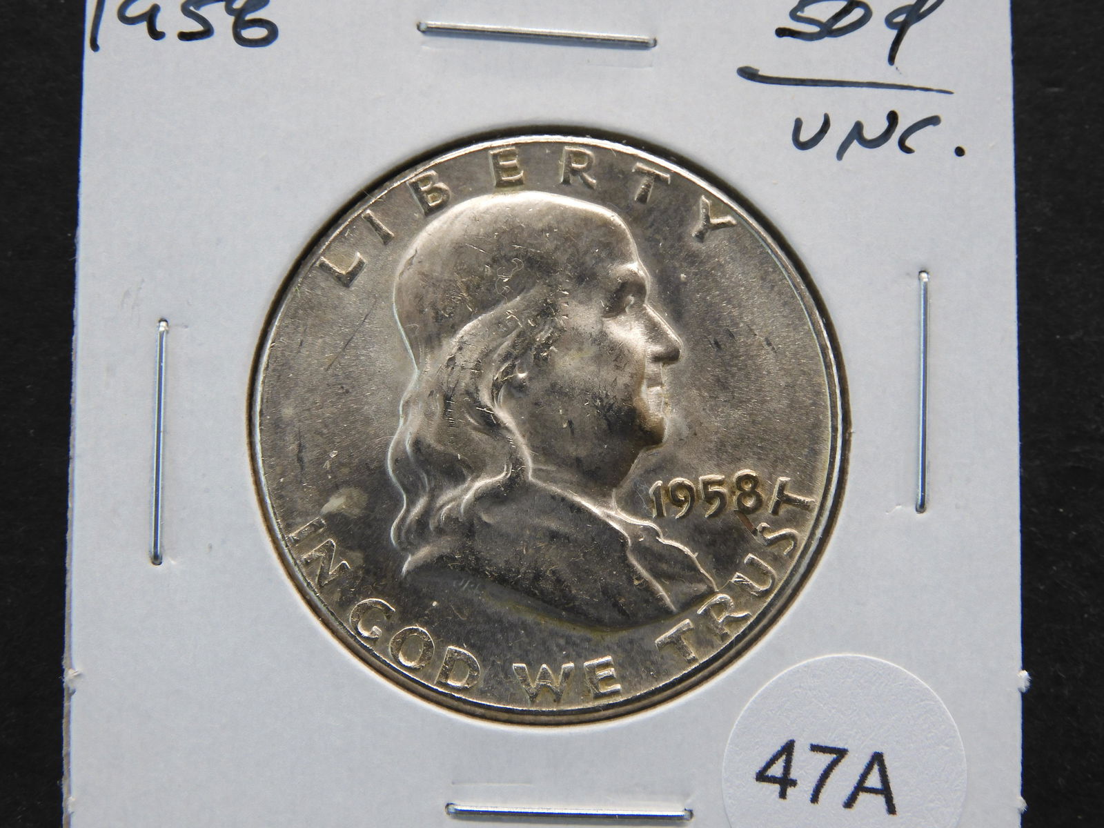 1958 Franklin 50c.  UNC. (1 of 3)