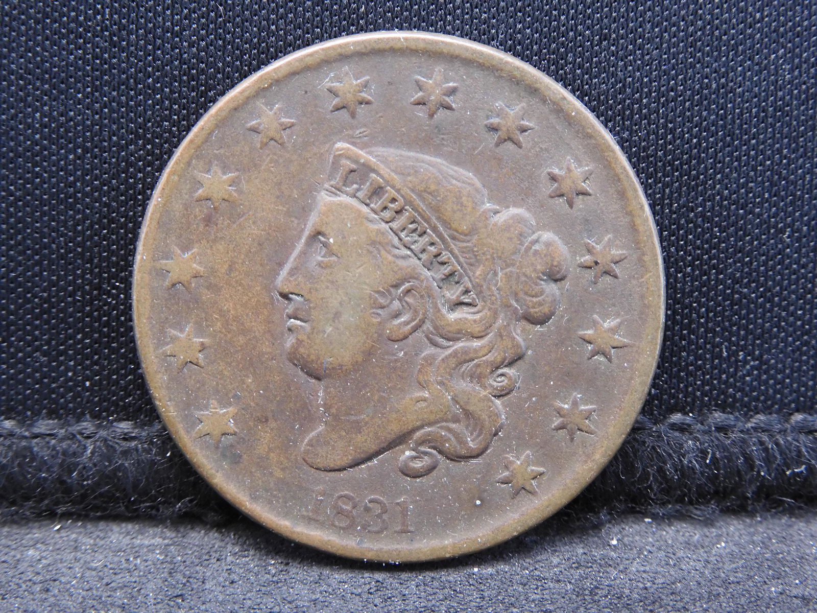 1831 Large Cent.  F/VF. No corrosion. (1 of 2)