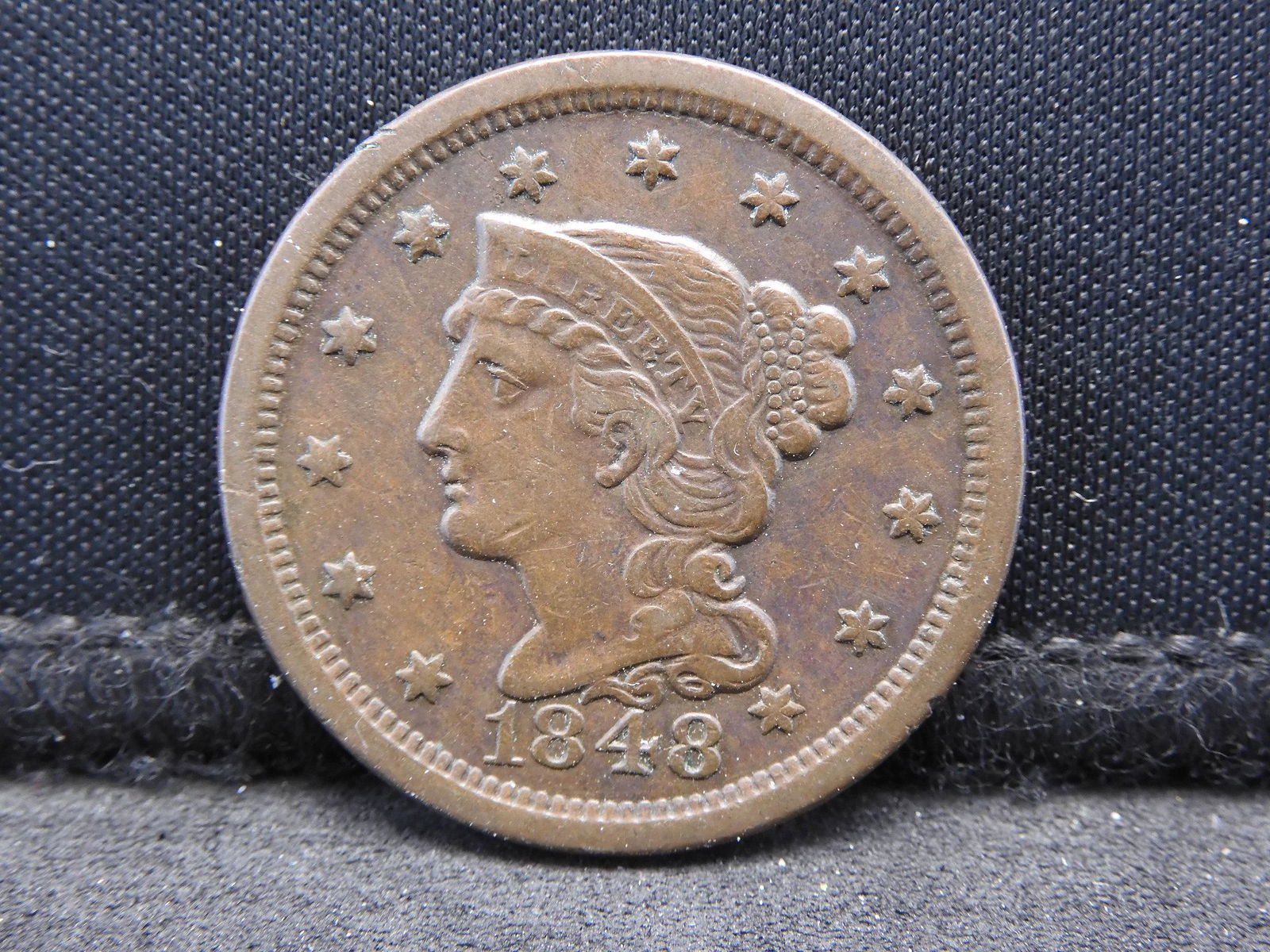 1848 Large Cent.  XF  No corrosion. (1 of 2)