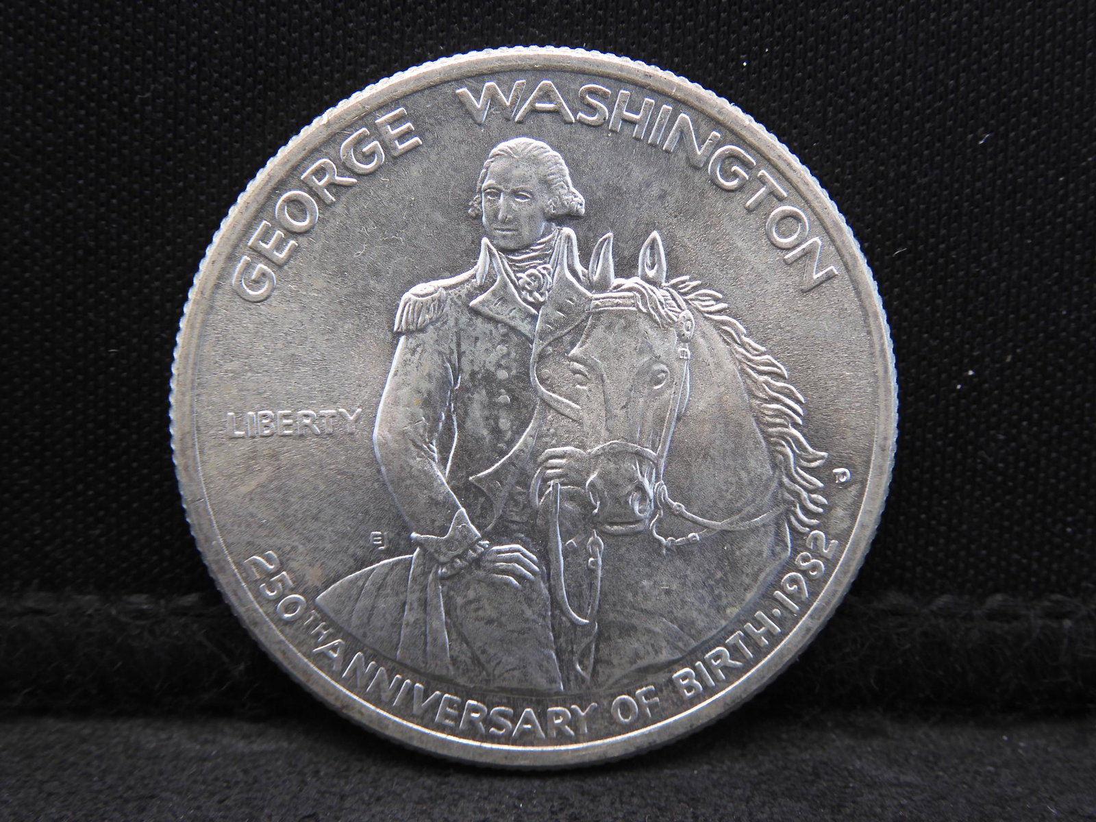 1982-D George Washington 250th Anniversary of Birth: 1982-D George Washington 250th Anniversary of Birth Commemorative Silver Half Dollar.