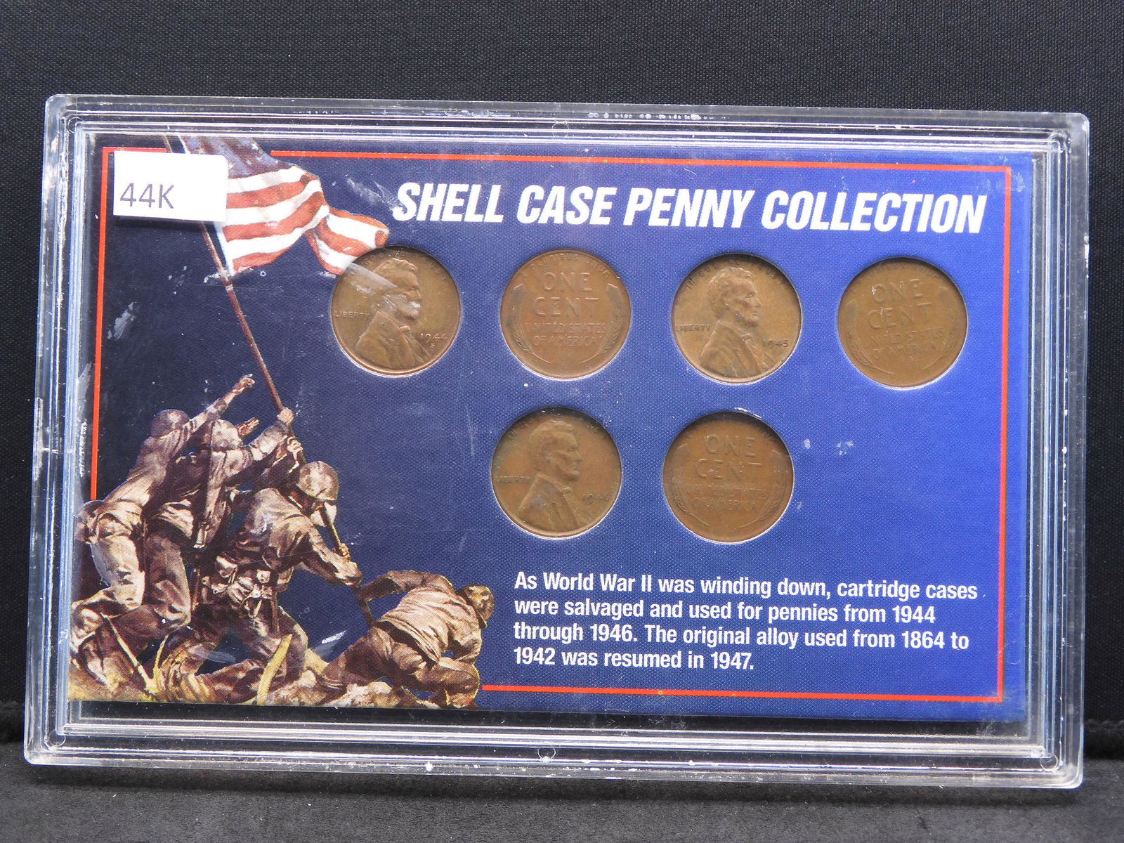 World War II Shell Case Penny Collection.: World War II Shell Case Penny Collection.