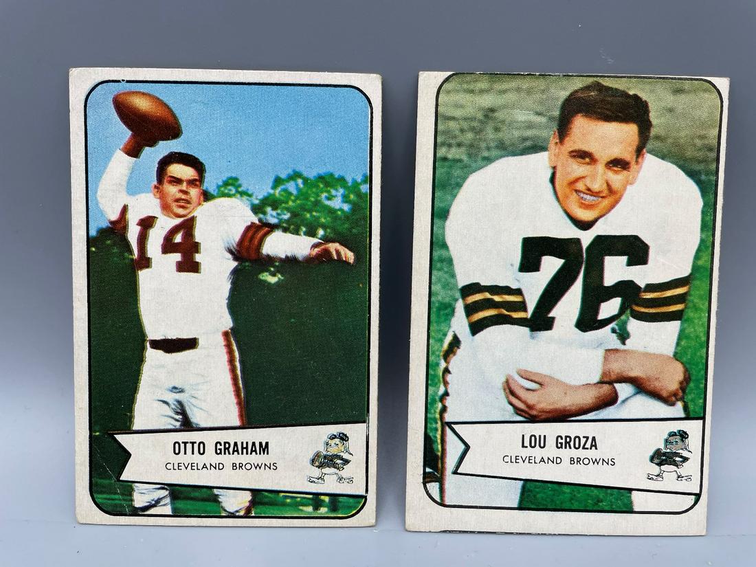 1954 Bowman Football Otto Graham #40 & Lou Groza #52 (1 of 2)