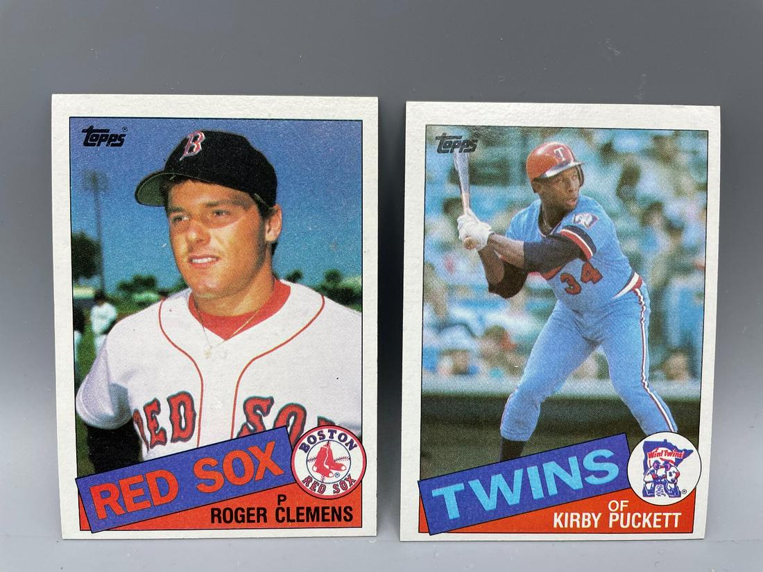 1985 Topps Roger Clemens #181 & Kirby Puckett #536: 1985 Topps Roger Clemens #181 & Kirby Puckett #536 Rookies