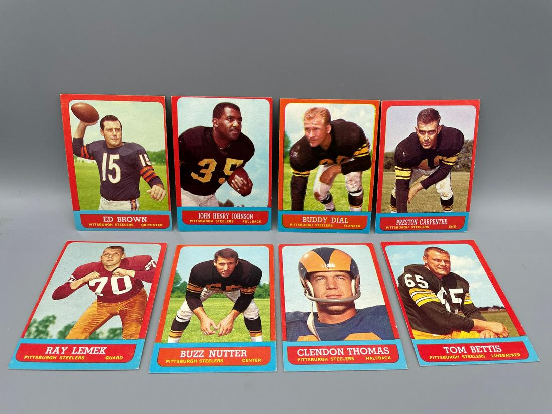 1963 Topps Football Pittsburgh Steelers Partial Team (1 of 4)