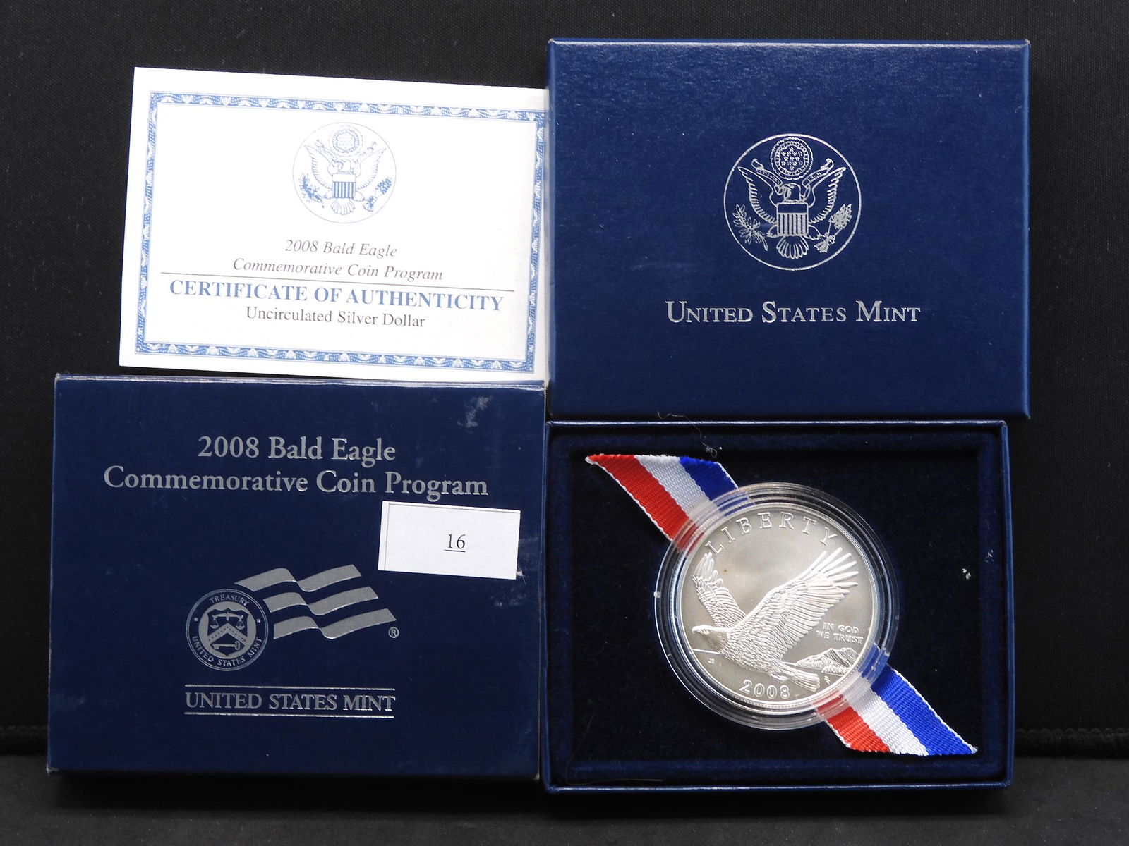 2008 Bald Eagle Commem Uncirculated Silver Dollar OGP (1 of 3)