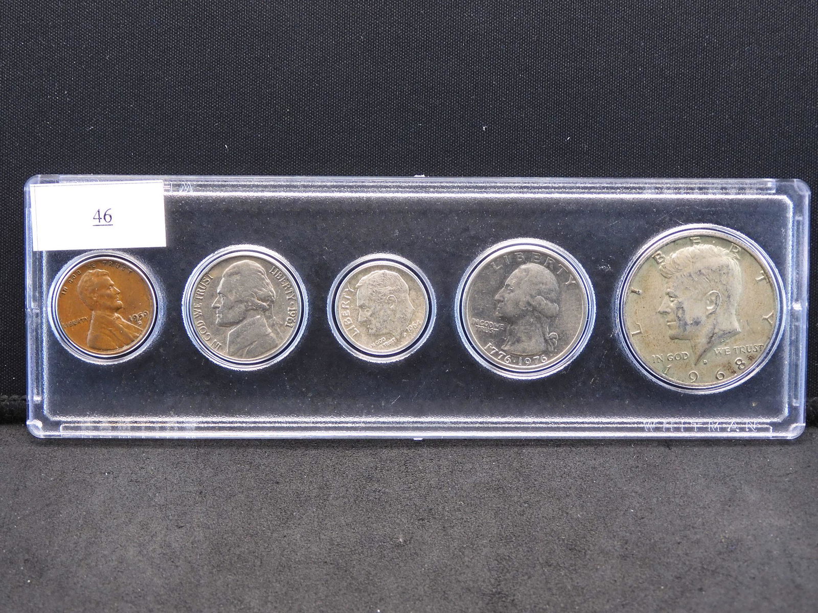 Type Set - w/ 1968-D 40% Silver Kennedy Half Dollar & (1 of 5)