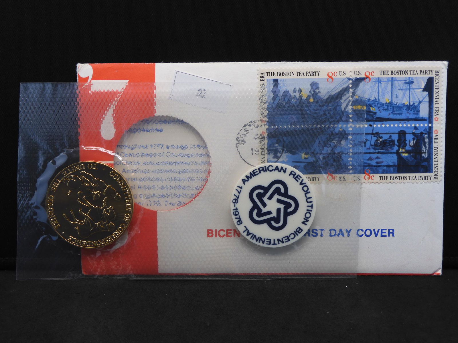 Postmarked 1973 -1976 Bicentennial Commem Medal & First (1 of 4)