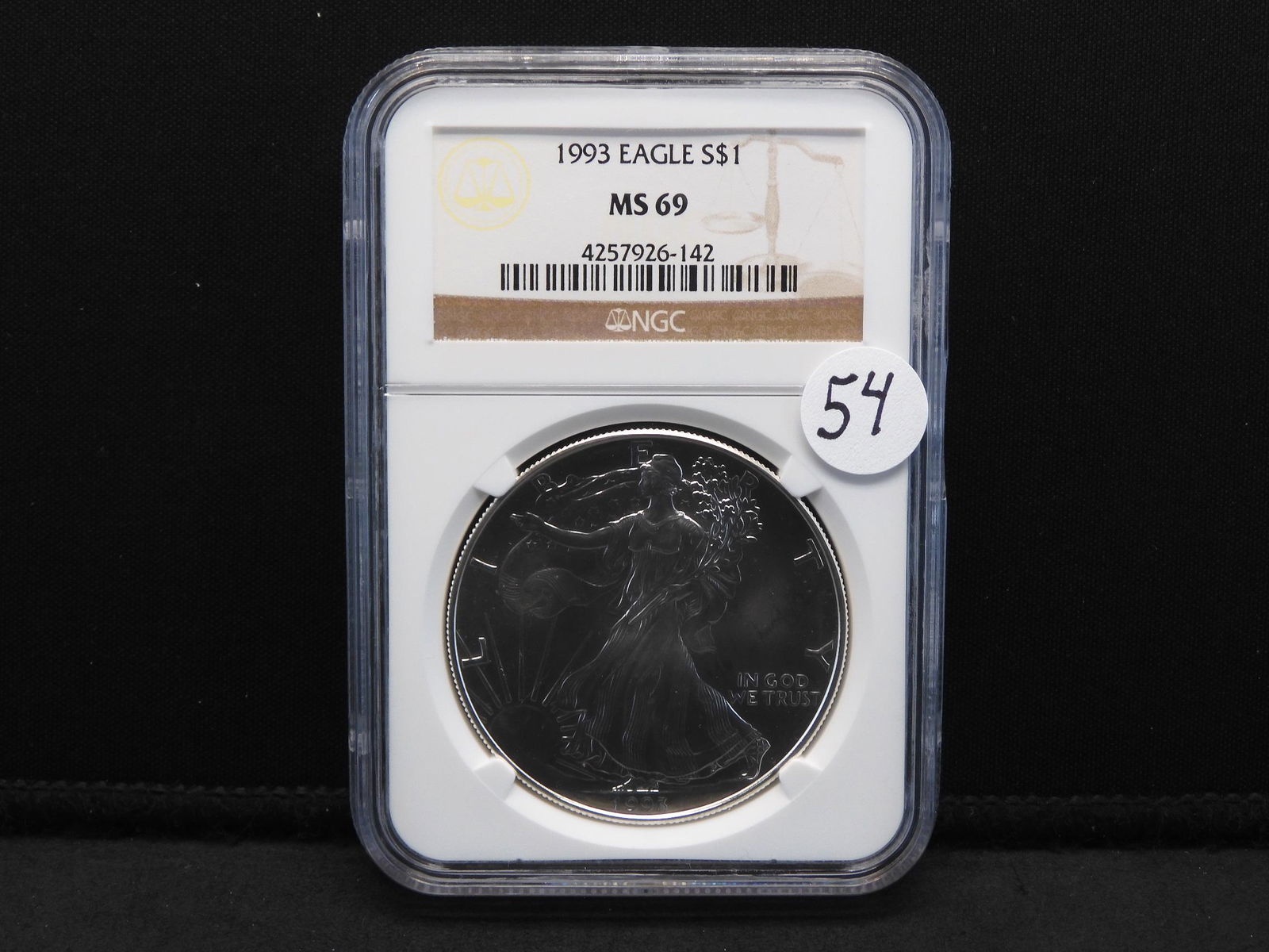 1993 NGC MS69 American Silver Eagle (1 of 4)