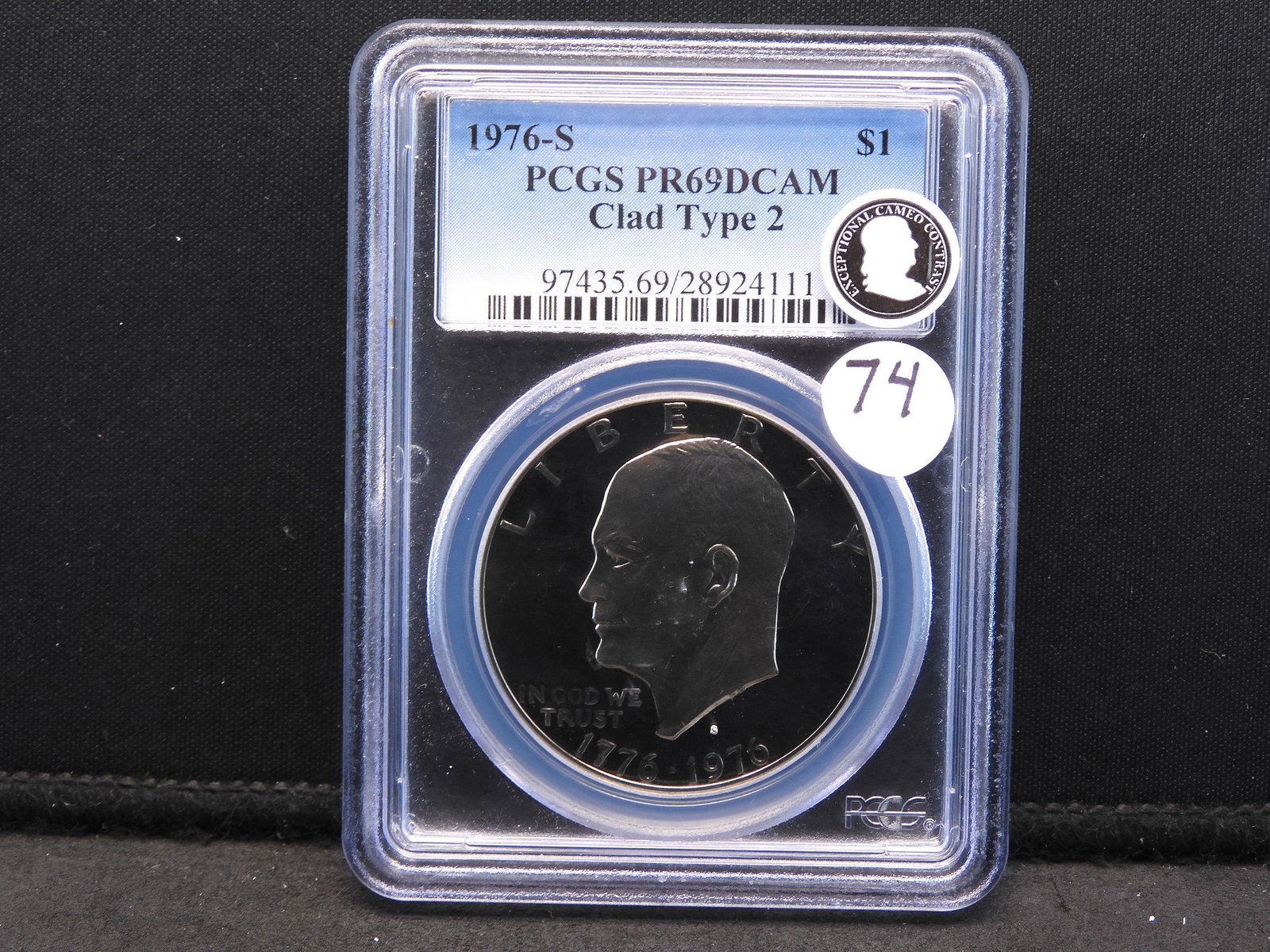 1976-S PCGS PR69DCAM Clad Type 2 Eisenhower Ike Dollar (1 of 4)