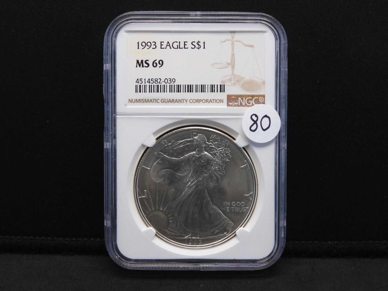 1993 NGC MS69 American Silver Eagle (1 of 4)