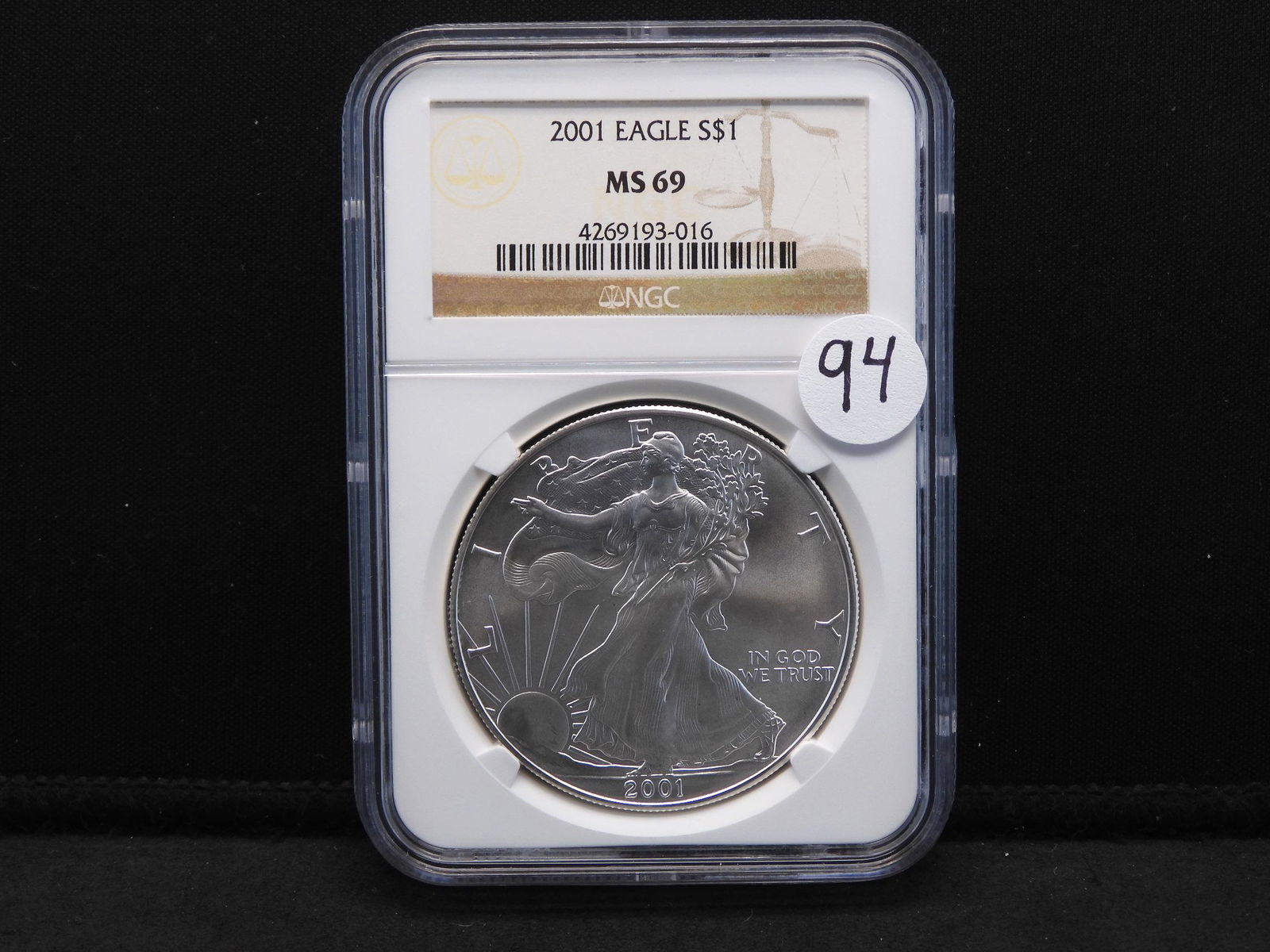 2001 NGC MS69 American Silver Eagle (1 of 4)