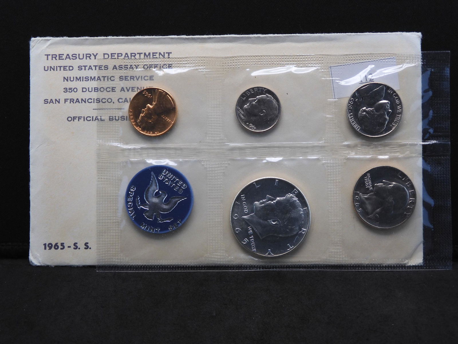 1965 U.S. Special Mint Set w/ 40% Silver Kennedy Half (1 of 3)