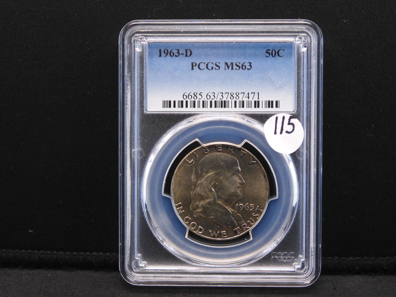 1963-D PCGS MS63 Franklin Silver Half Dollar (1 of 4)