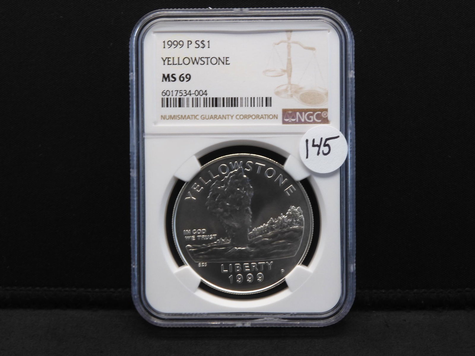 1999-P NGC MS69 Yellowstone Silver Dollar (1 of 4)