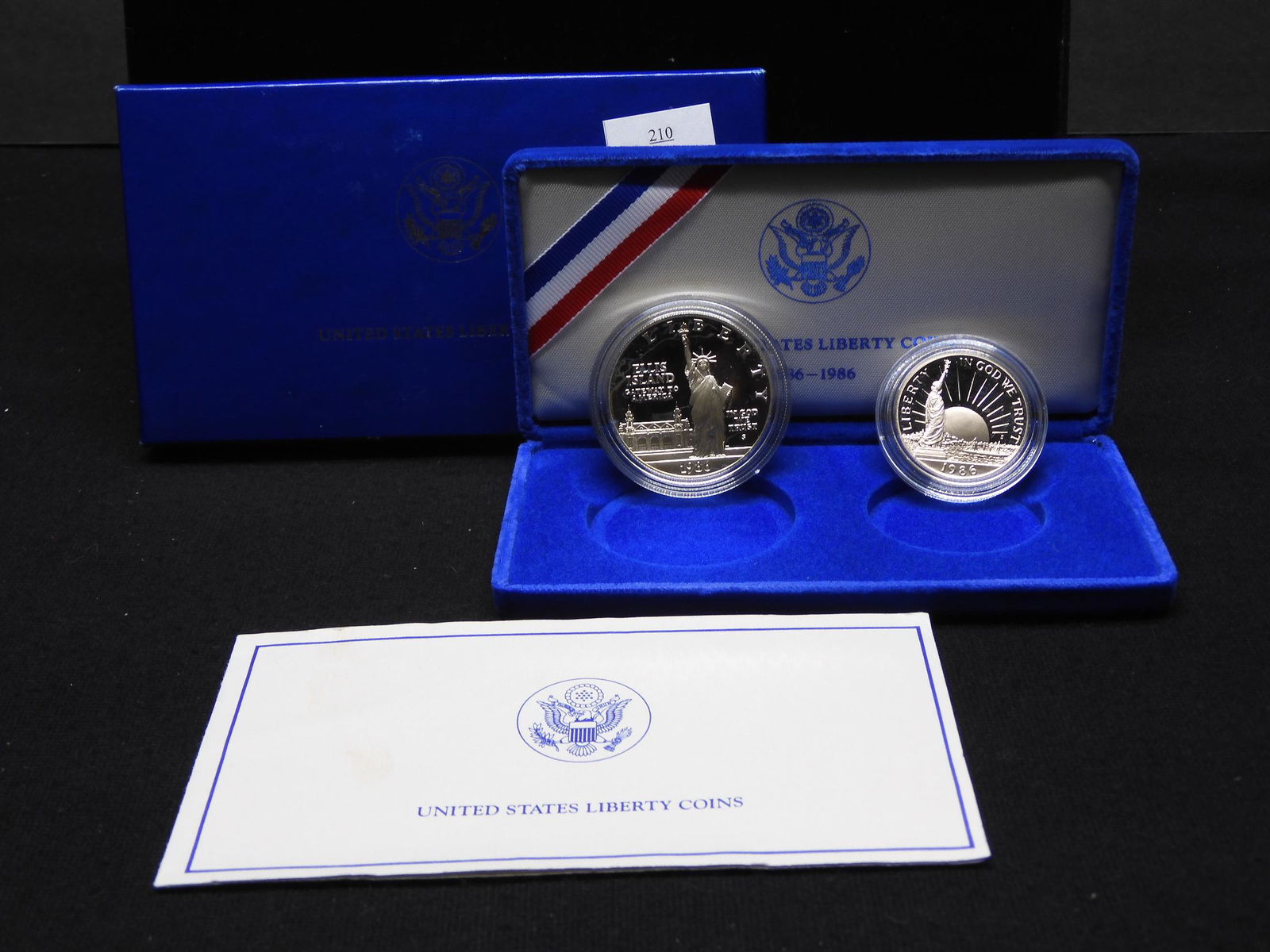 1986 U.S. Statue of Liberty 2 Coin Proof Set OGP (1 of 4)