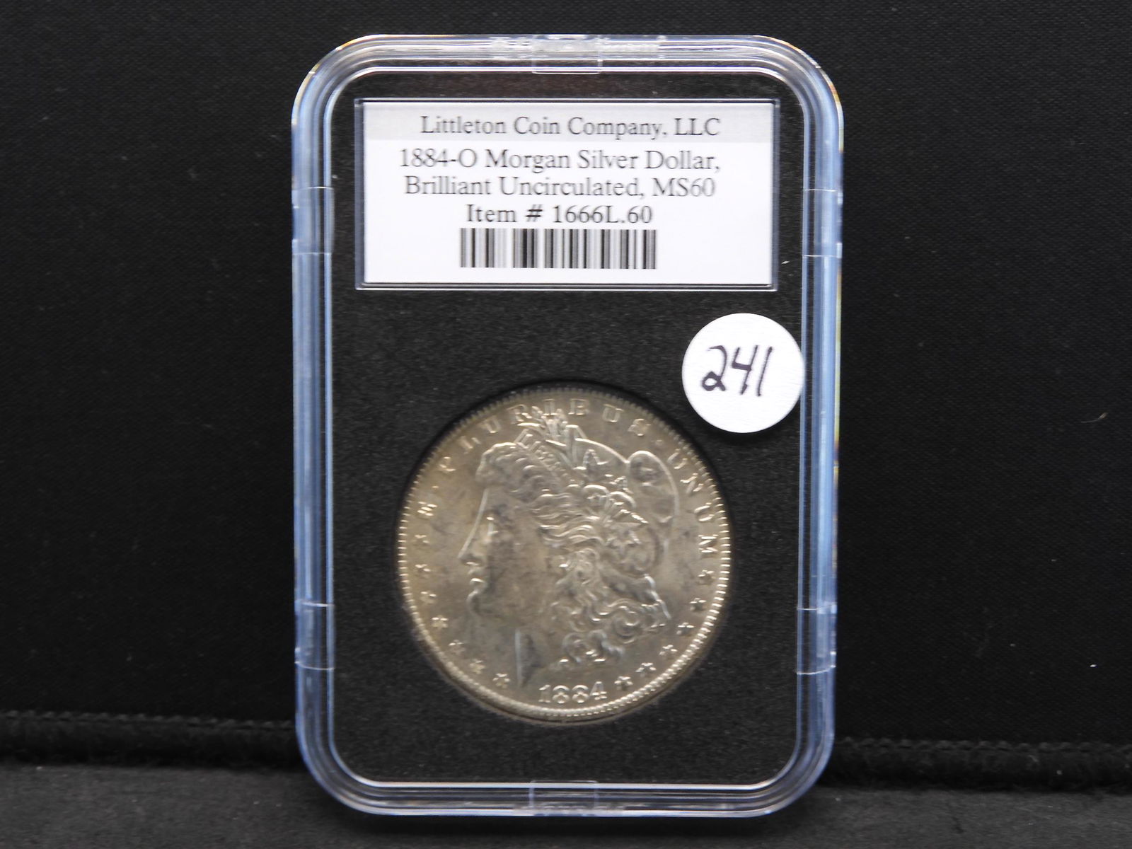 1884-O Morgan Silver Dollar - BU Condition MS60 (1 of 4)