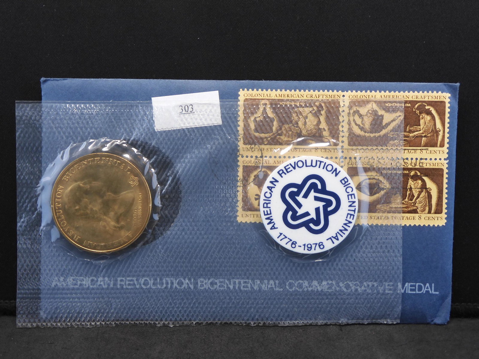 1972 Bicentennial George Washington Medal w/ Fact: 1972 Bicentennial George Washington Medal w/ Fact Filled Envelope