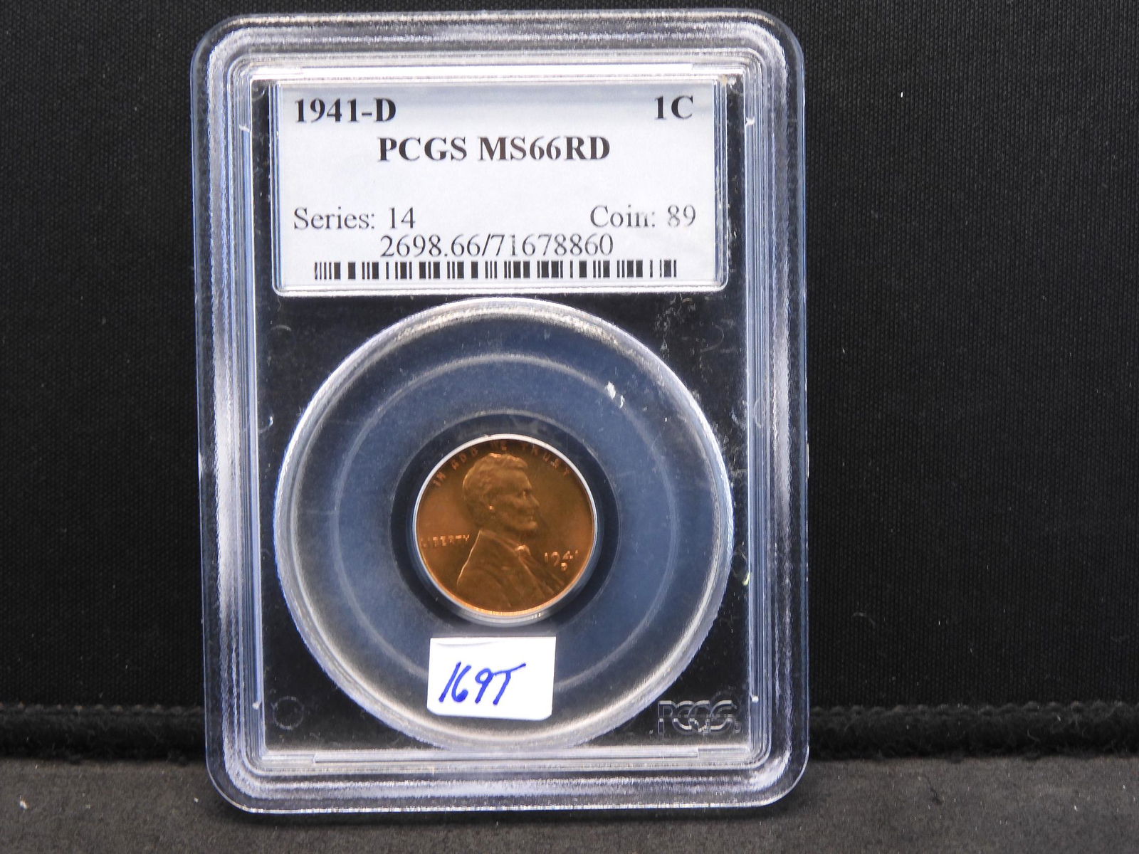 PCGS Graded MS66RD 1941-D Lincoln Cent (1 of 4)
