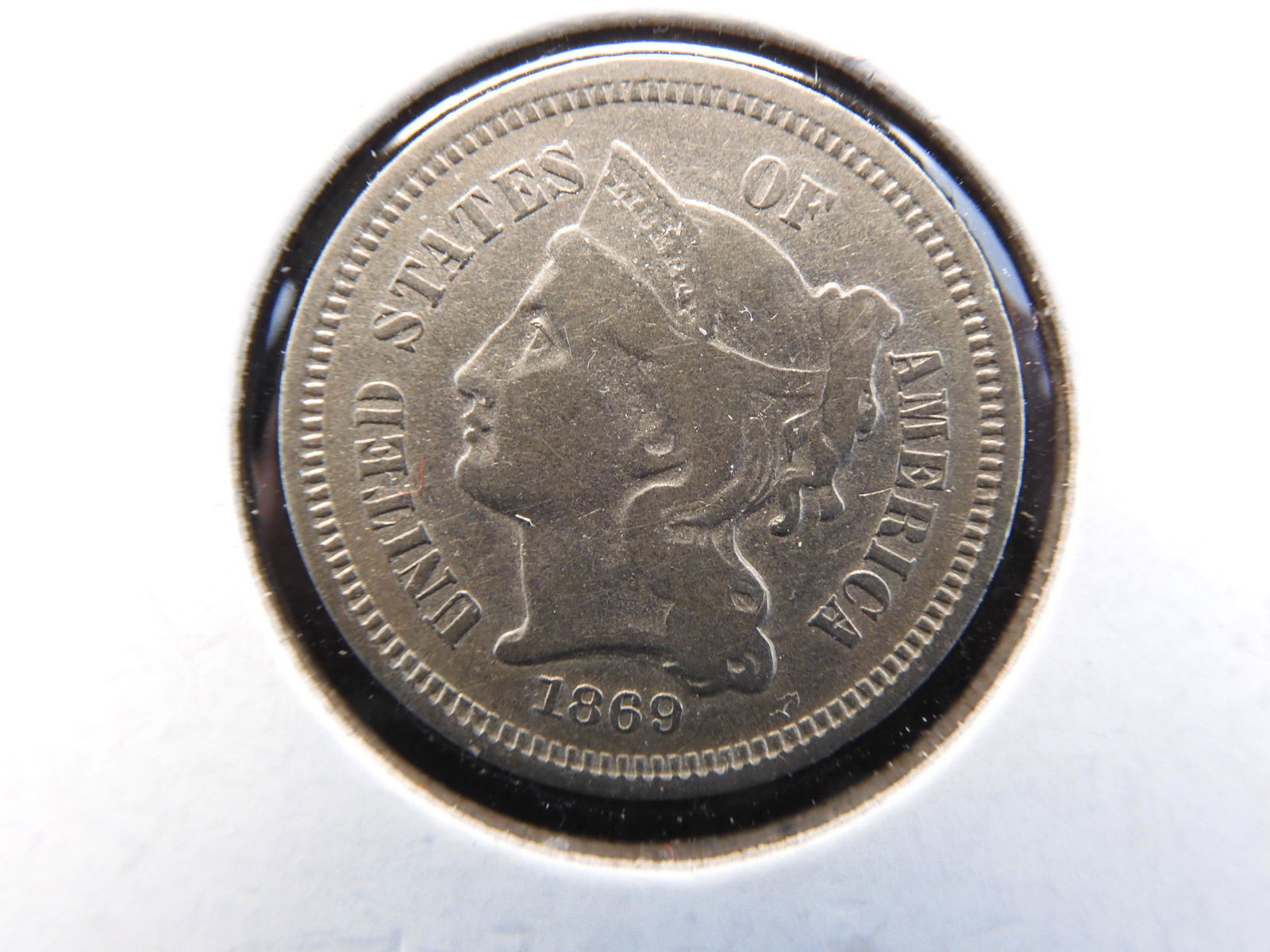1869 Three Cent Nickel (1 of 3)