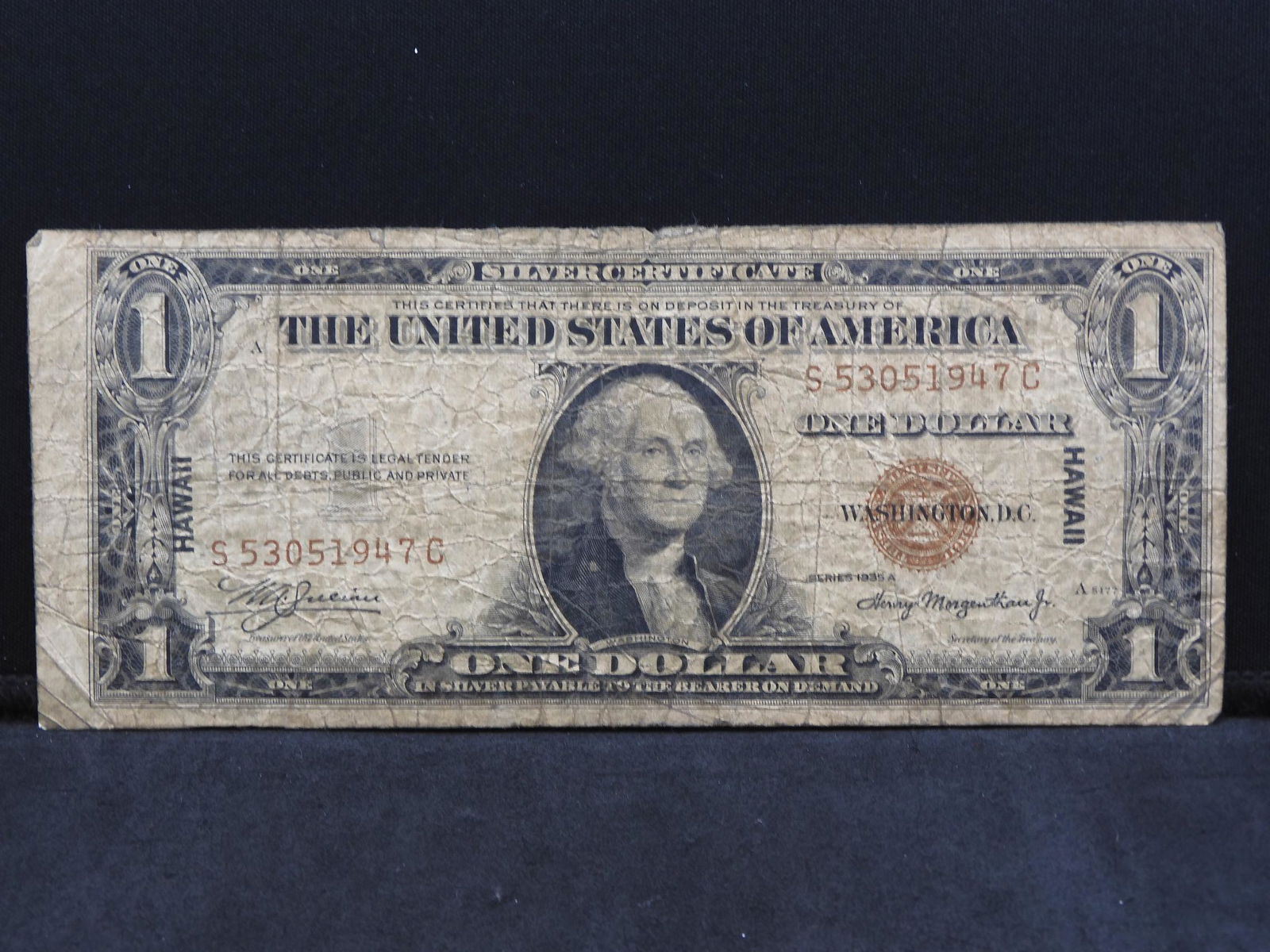 1935 A "Hawaii" $1  Note (1 of 3)