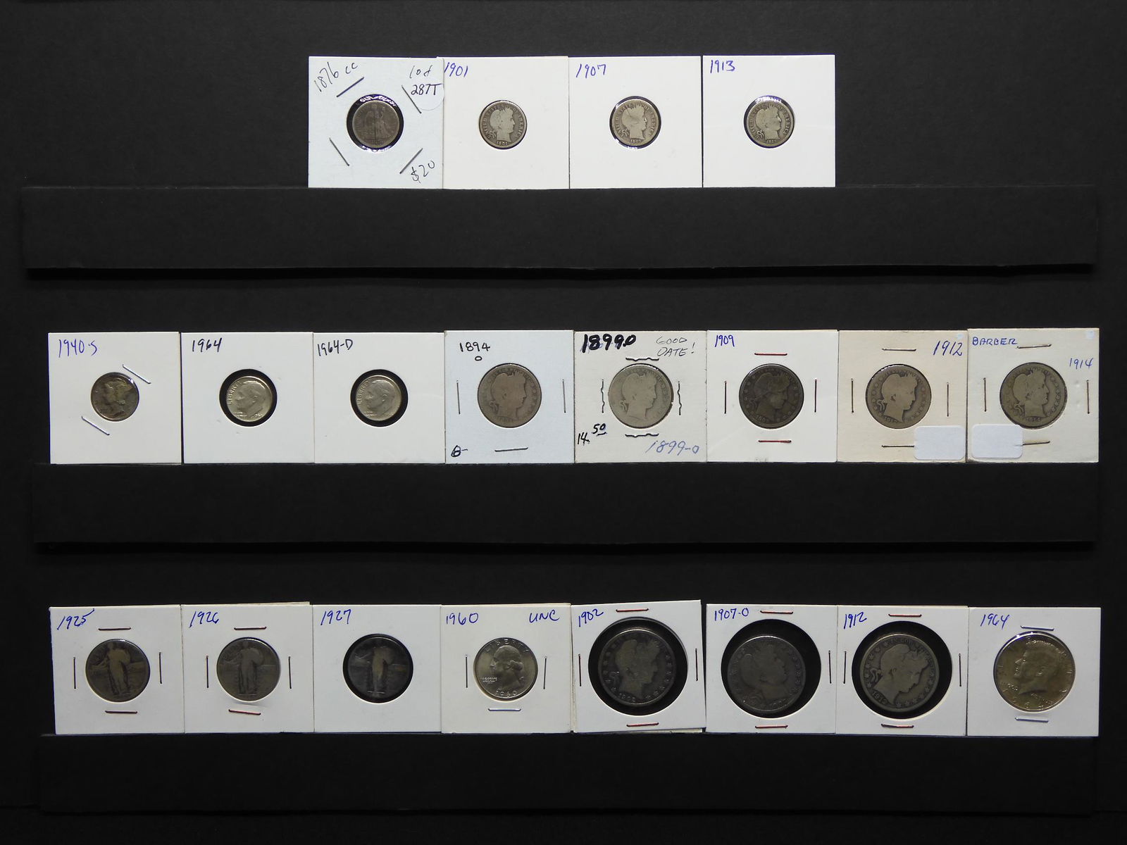 (20) 90% Silver Liberty Coin Set [3 Barber Half Dollar, (1 of 15)