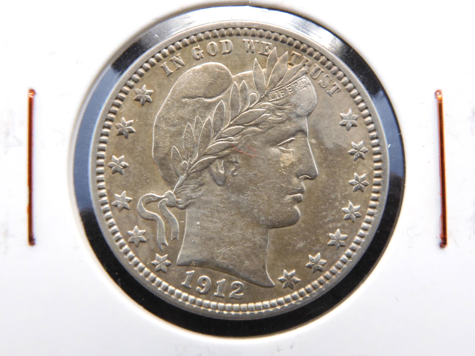 Beautiful 1912 Barber Quarter (1 of 3)