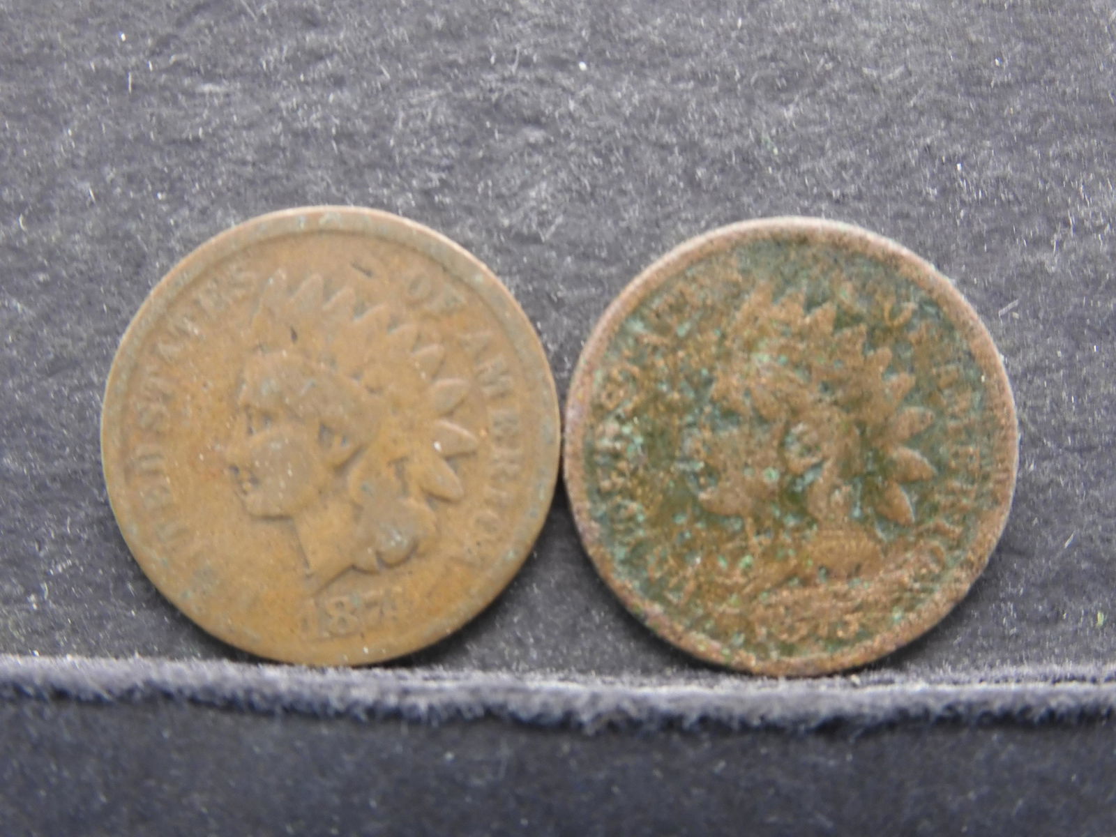 1874/1875 Better Date Indian Head Cents (1 of 4)