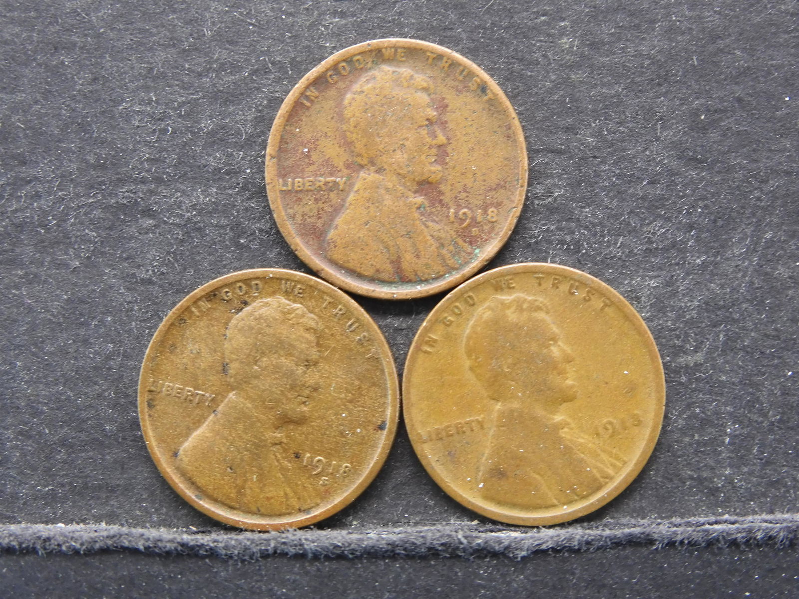 1918 P,D,S  Lincoln Wheat Cents (1 of 3)
