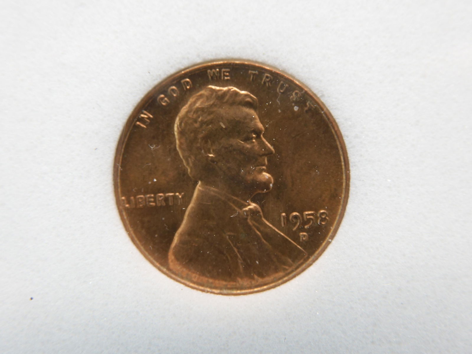 1958 D uncirculated Lincoln wheat penny high grade (1 of 4)