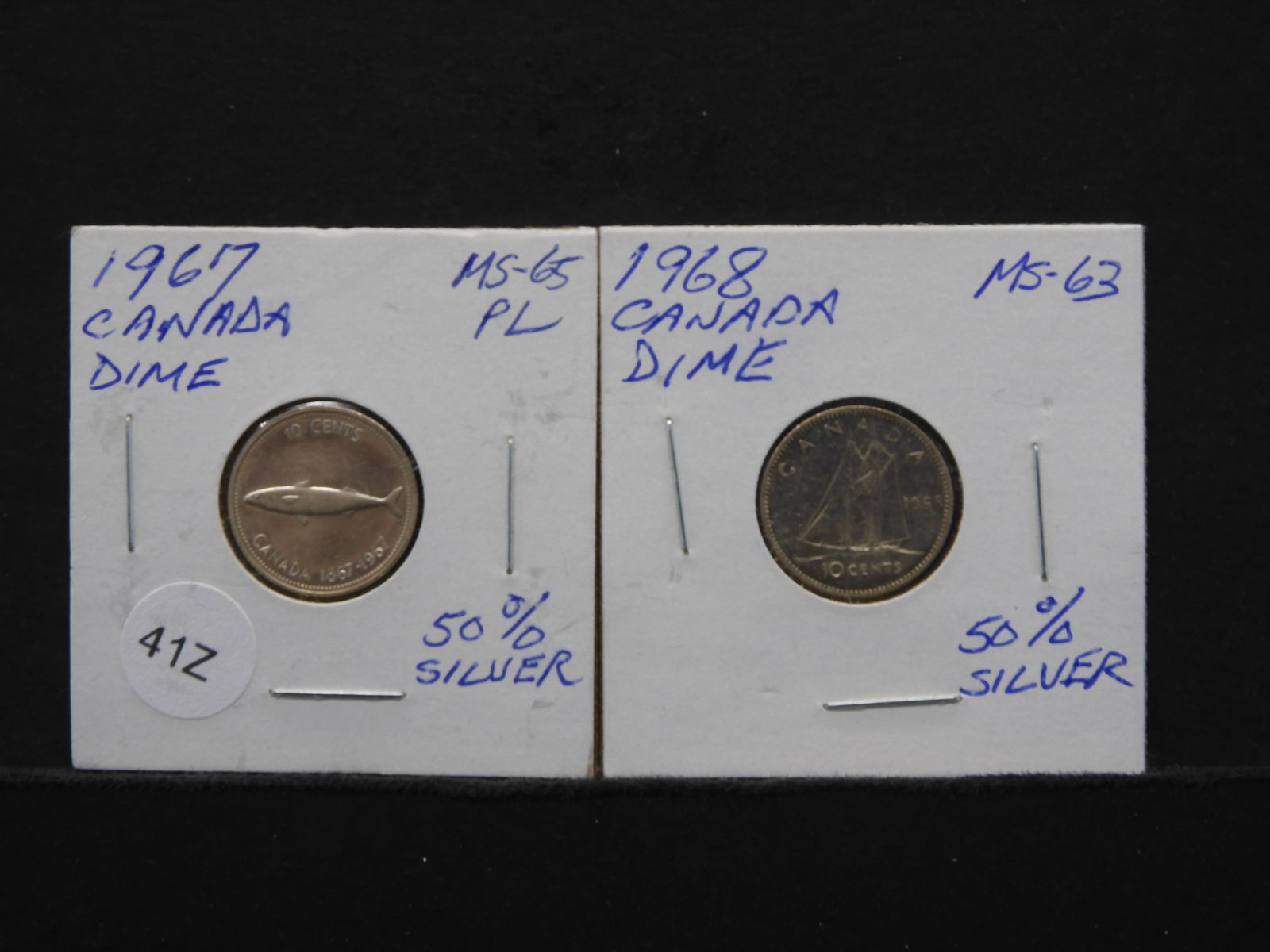 1967 & 1968 CANADA (50%) SILVER DIMES (1 of 5)