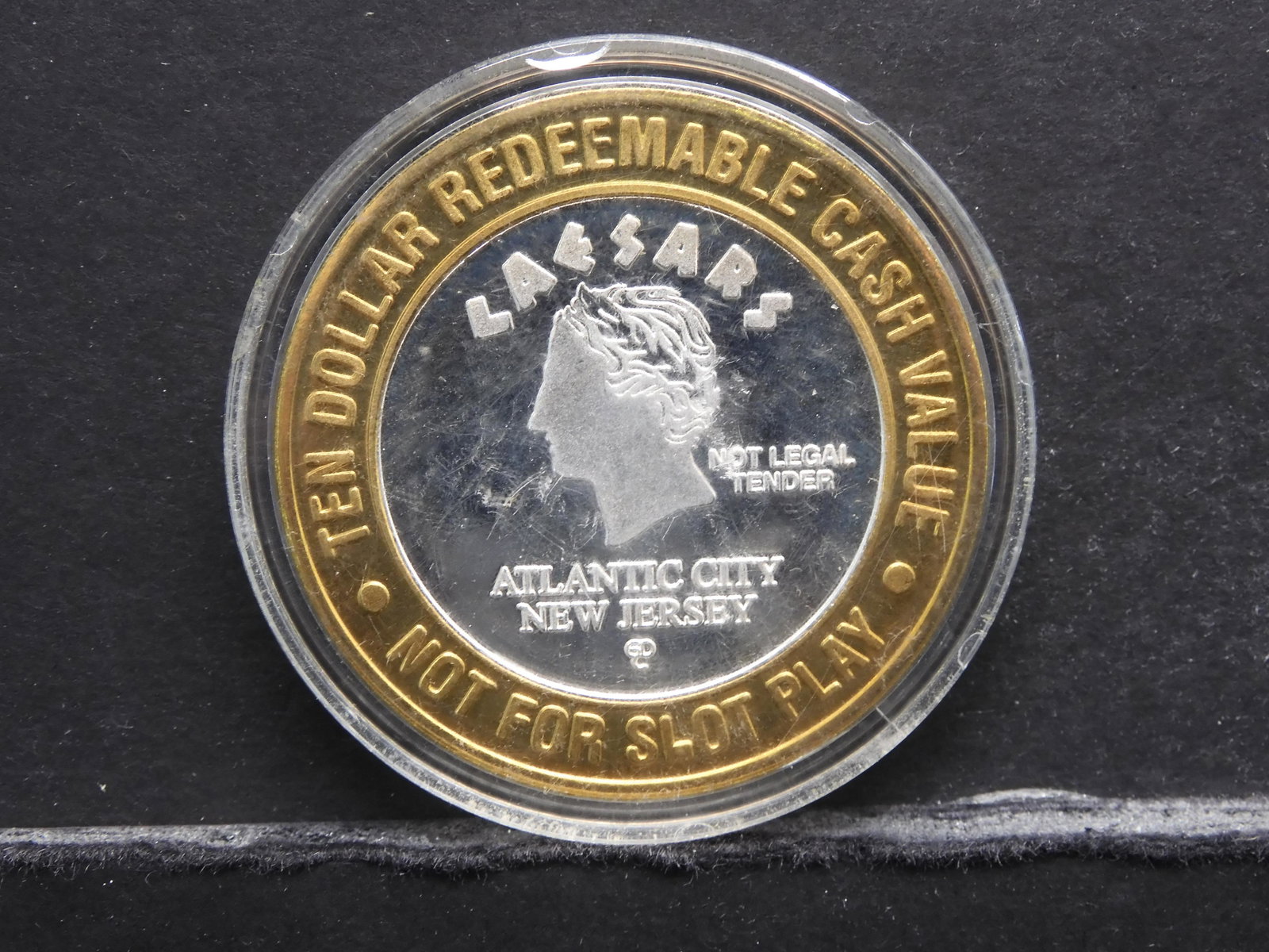 .999 Fine Silver $10 Gaming Token Caesars: .999 Fine Silver $10 Gaming Token Caesars
