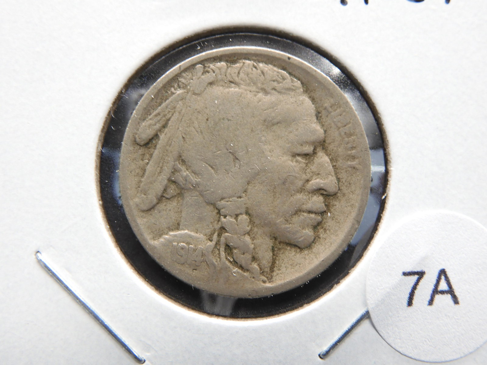 1914-S Buffalo 5c.  Fine+.  Semi-Key. (1 of 3)