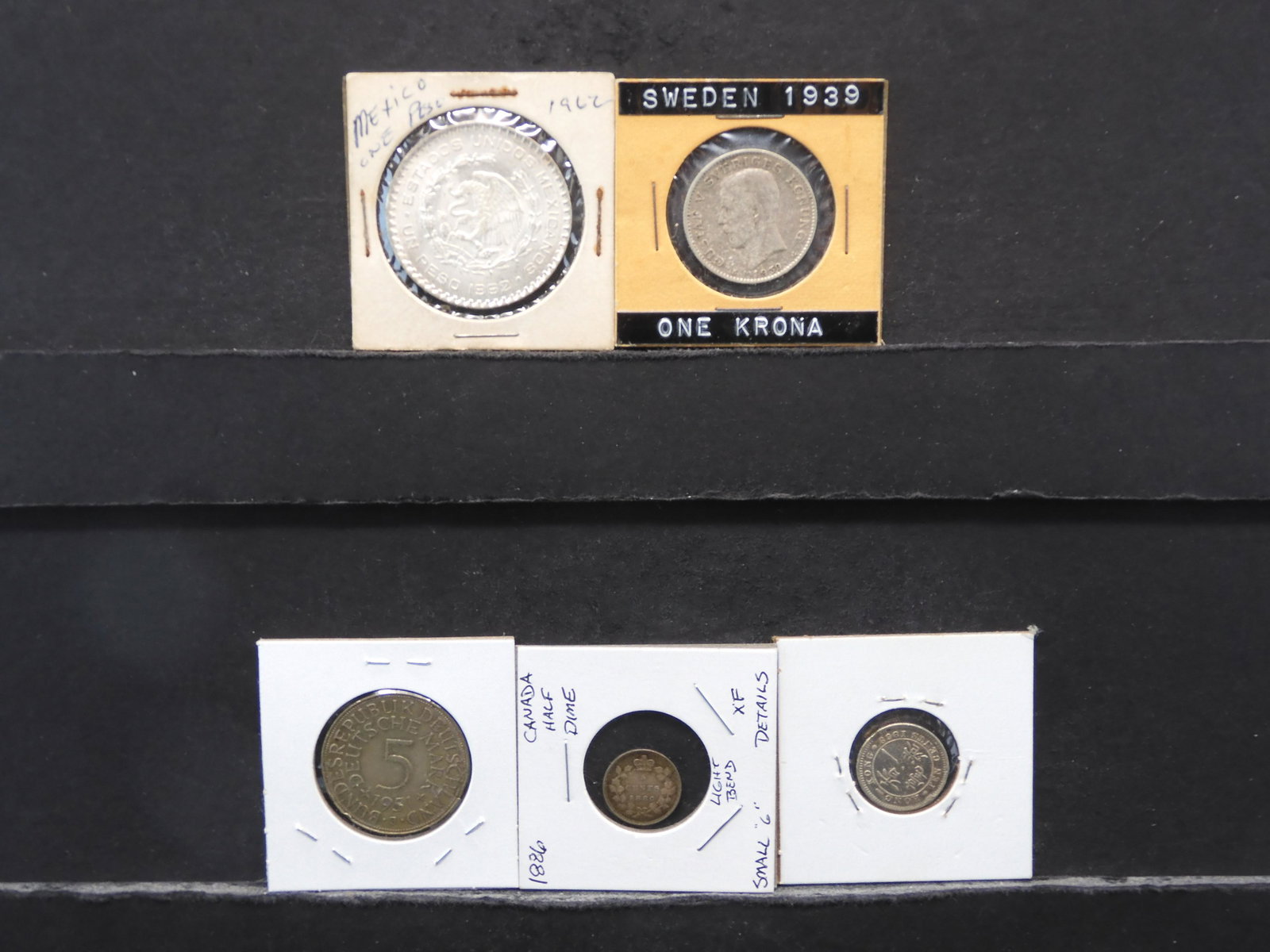 5 Silver Foreign Coins. (1 of 11)