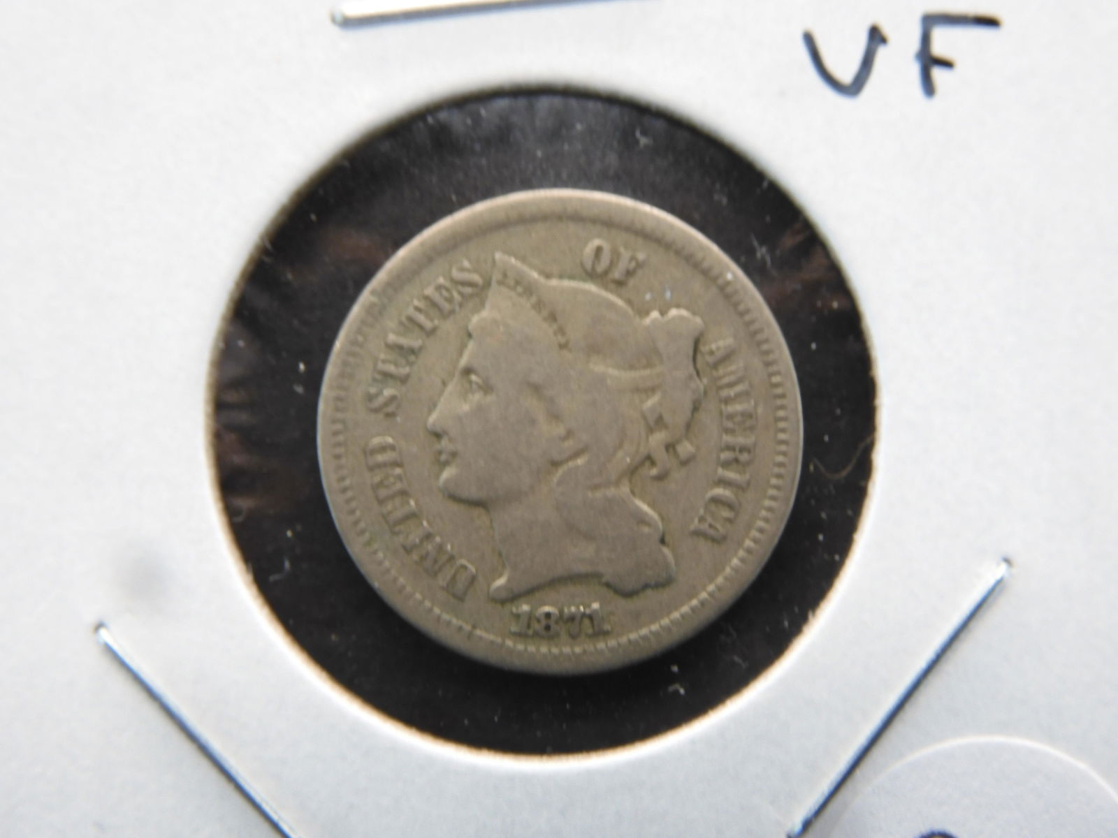 1871 3c Nickel.  VF. (1 of 3)
