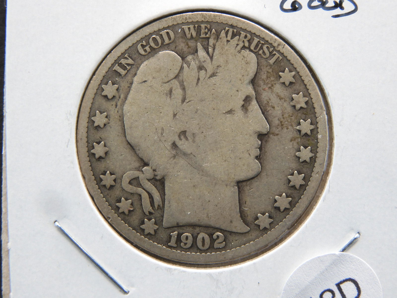 1902-S Barber 50c.  Good. (1 of 3)