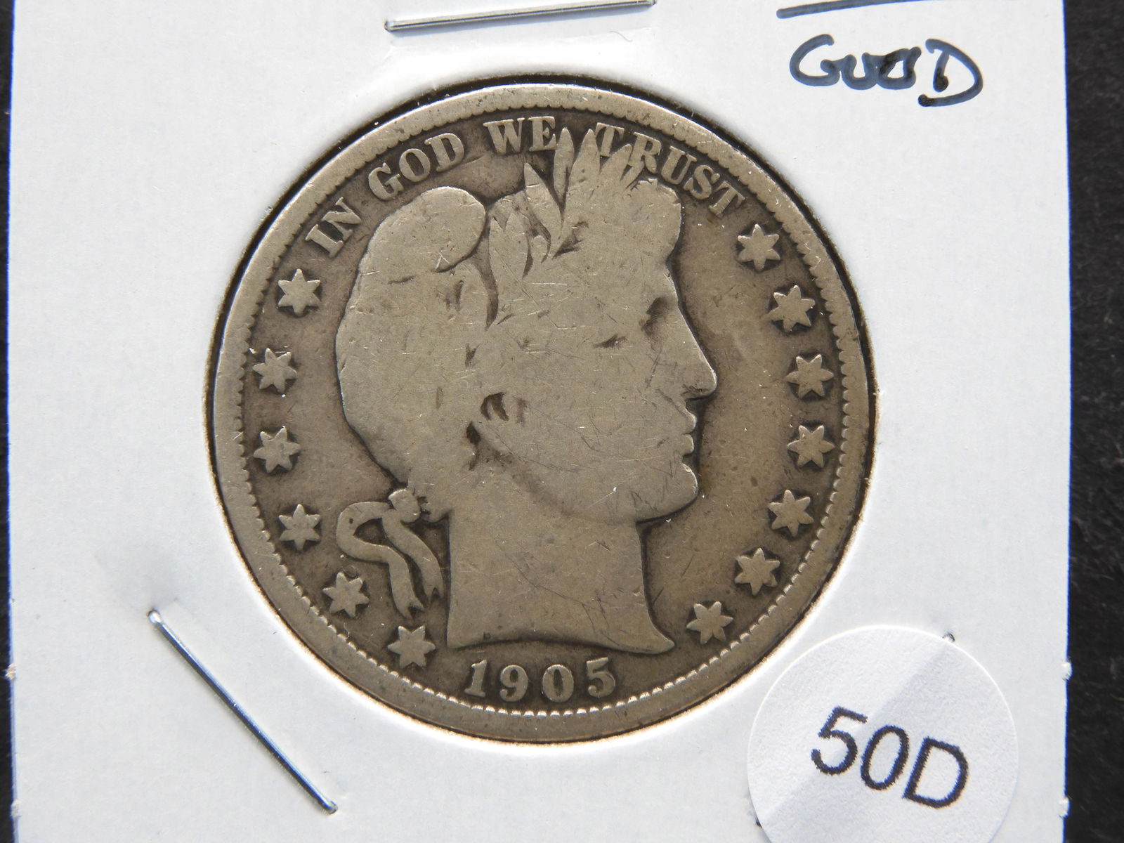1905 Barber 50c.  Good. (1 of 3)