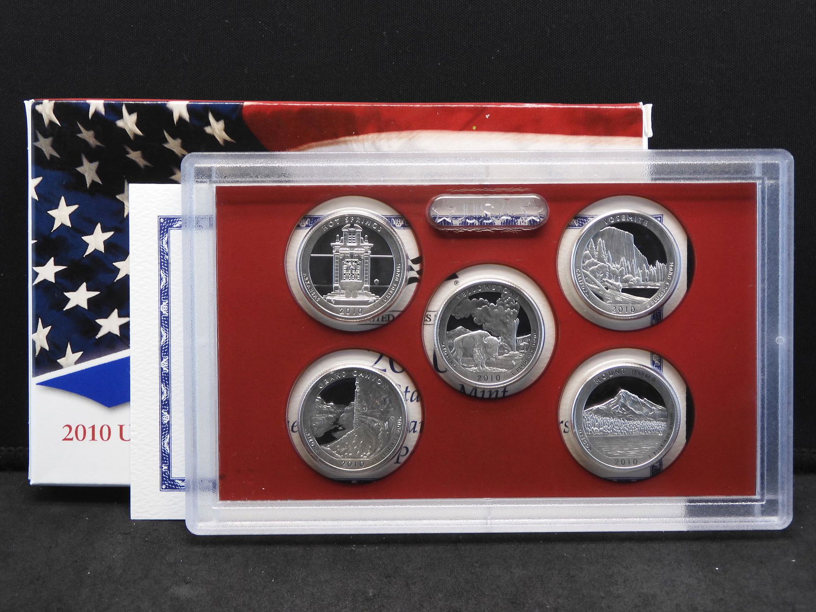 2010-S Silver Parks Quarters Proof Set:  Hot Springs, (1 of 4)