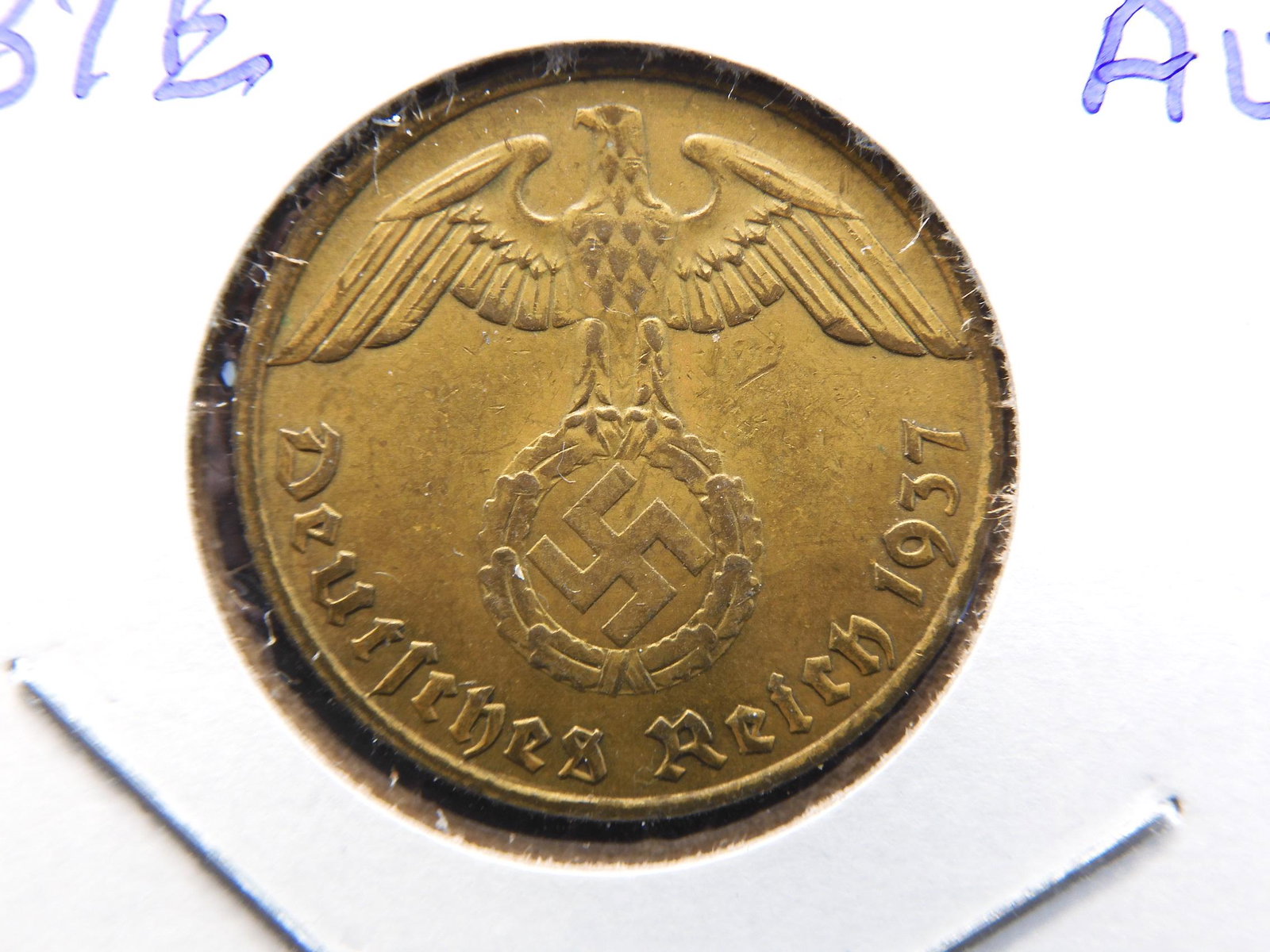 1937 E Germany 10 Pfennig.  Detailed with luster.  Has (1 of 3)