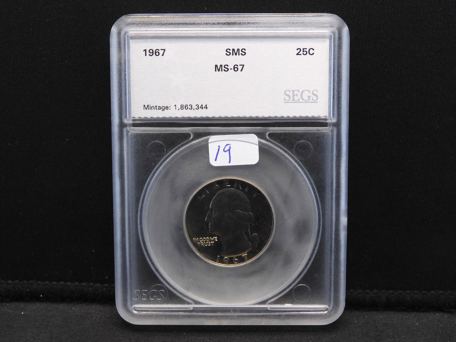 1967 Washington Quarter Special Mint Set.  Slabbed by (1 of 4)