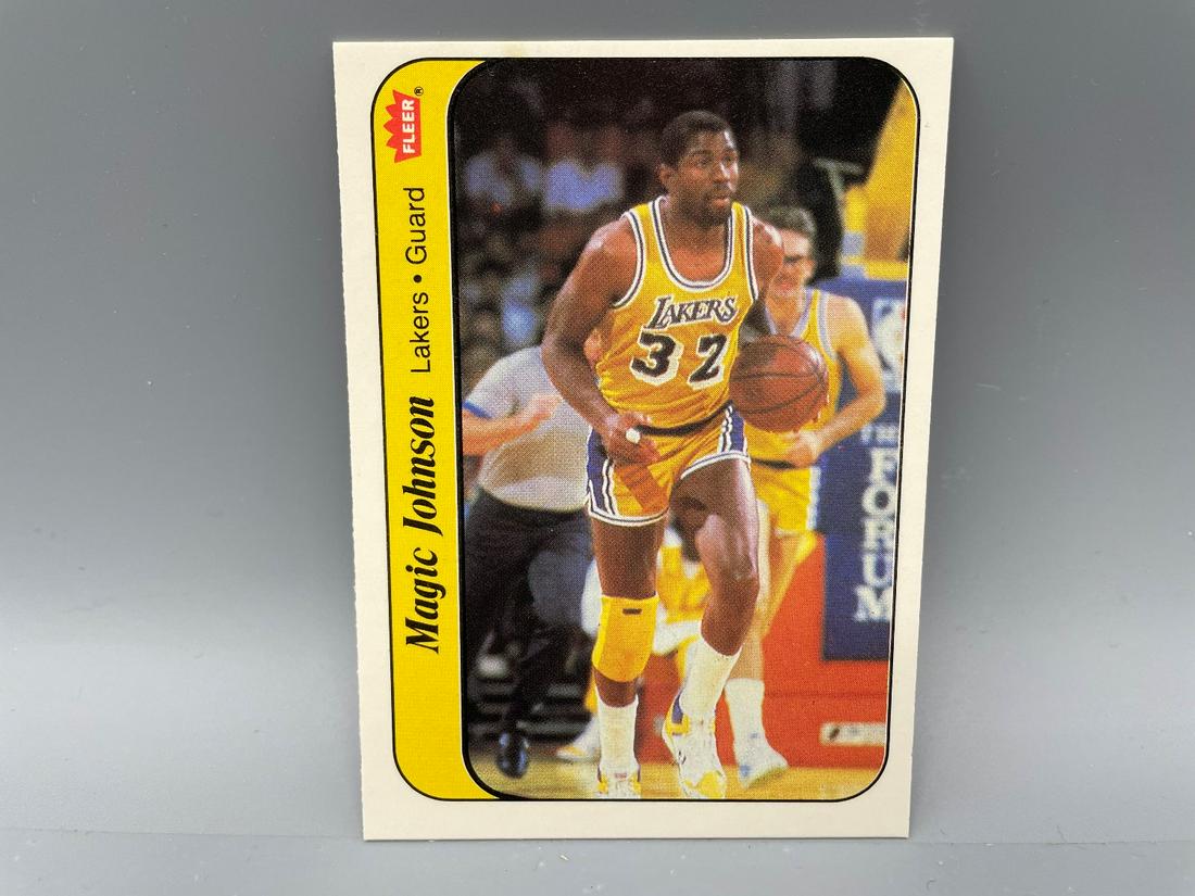 1986 Fleer Sticker Magic Johnson #7 HOF (1 of 2)