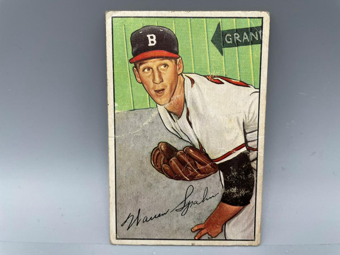 1952 Bowman Warren Spahn #156 HOF (1 of 2)